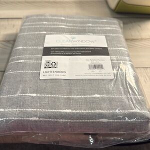 Farmhouse textured stripe rod pocket curtains